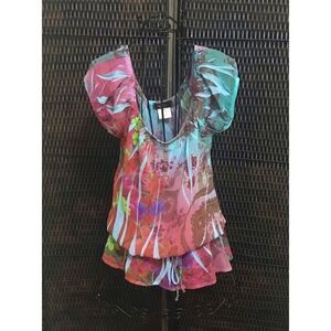 Bright And Colorful FLEURISH Top / Blouse